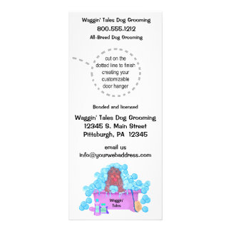 Dog Grooming Business door Hangers Reclamekaart