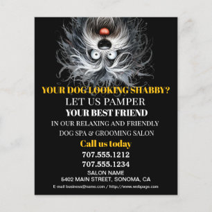Dog grooming business personalized flyer