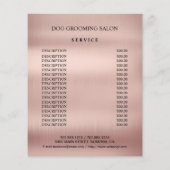 Dog grooming business personalized flyer (Achterkant)