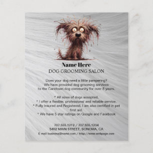 Dog grooming business personalized flyer