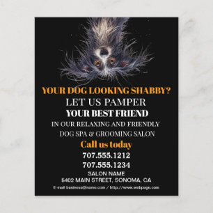 Dog grooming business personalized flyer