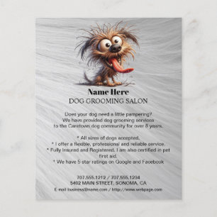 Dog grooming business personalized flyer