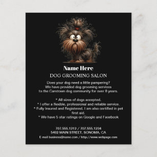 Dog grooming business personalized flyer