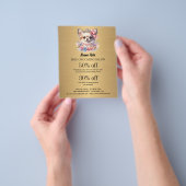 Dog grooming business personalized flyer (Hand)