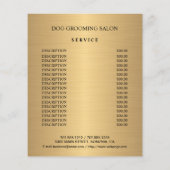 Dog grooming business personalized flyer (Achterkant)