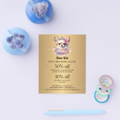 Dog grooming business personalized flyer (Enkel)