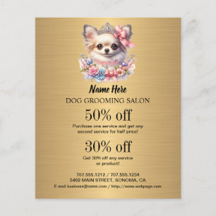 Dog grooming business personalized flyer