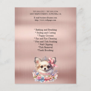 Dog grooming business personalized flyer