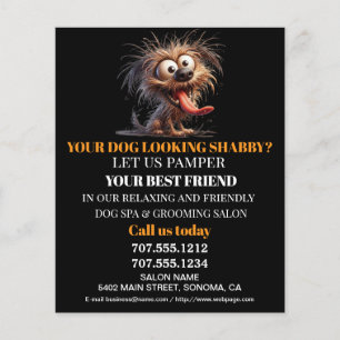 Dog grooming business personalized flyer