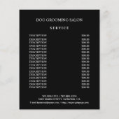 Dog grooming business personalized flyer (Achterkant)