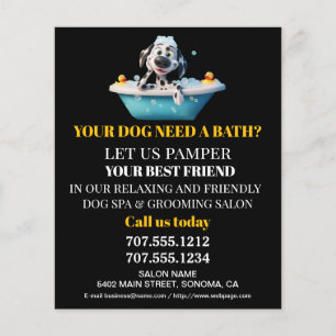 Dog grooming business personalized flyer