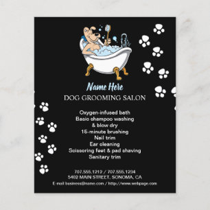 Dog grooming business personalized flyer