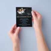 Dog grooming business personalized flyer (Hand)