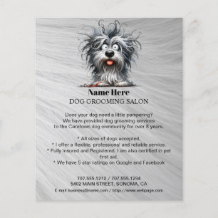 Dog grooming business personalized flyer
