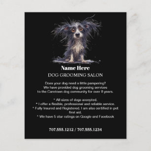Dog grooming business personalized flyer