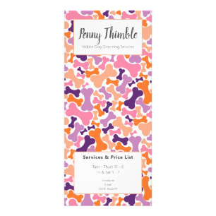Dog Grooming, Doggie bone Groomer Reclamekaart