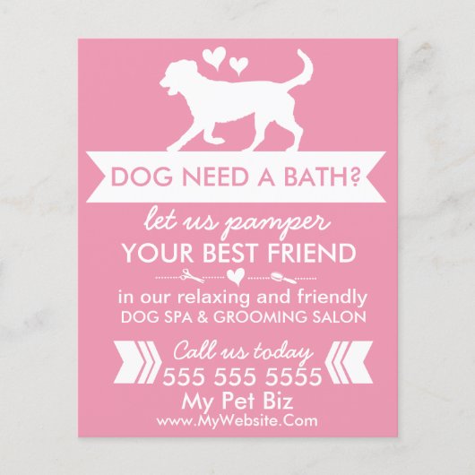 Dog Grooming Flyer - (Voorkant)