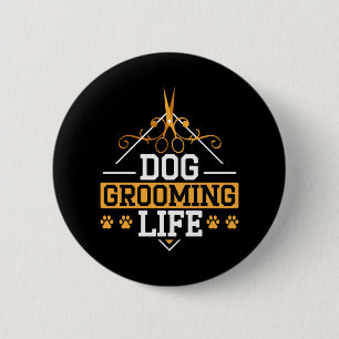 Dog Grooming Life Pet Groomer Pet Salon Bont Artie Ronde Button 5,7 Cm