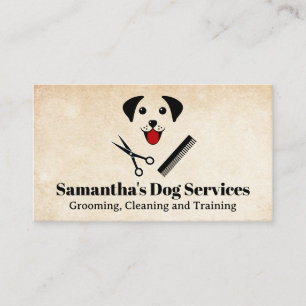 Dog Grooming Logo   Gelukkige puppy Visitekaartje