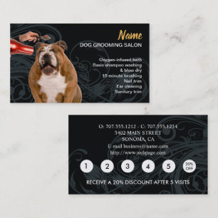 Dog grooming Loyaliteit Korting Visitekaartje