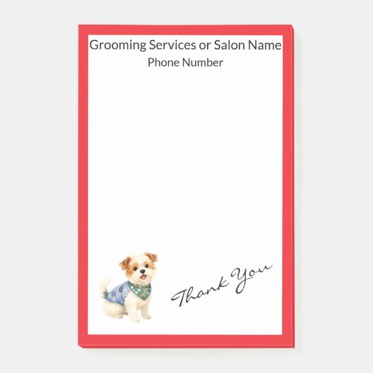 Dog Grooming Personalized Gold Elegant Collection Post-it® Notes (Voorkant)