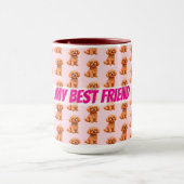 Dog Grooming Personalized Modern Collection Mok (Midden)