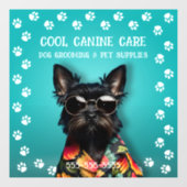 Dog Grooming Raamsticker (Vel)