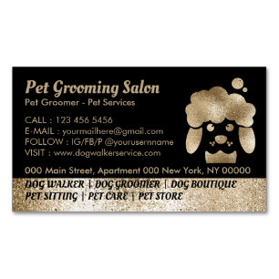 Dog Grooming Salon Gold bat spa Magnetisch Visitekaartje