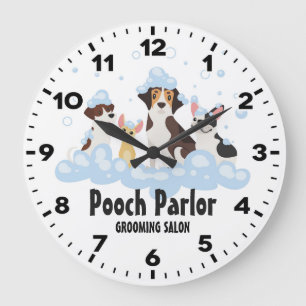 Dog Grooming Salon-Pet Groomer-Personalized Clock Grote Klok