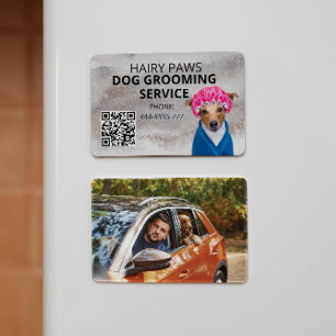 Dog Grooming Service Waterverf Business Magneet