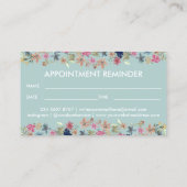 Dog Grooming Sitter Walker Appointment Greenery Visitekaartje (Achterkant)