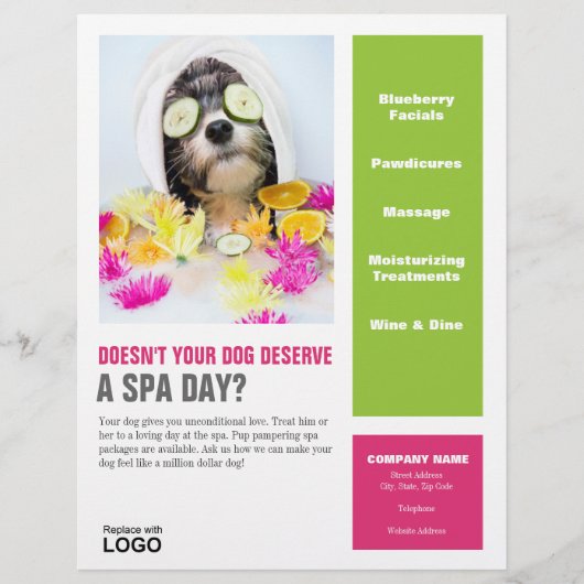 Dog Grooming Spa Poster Flyer (Voorkant)