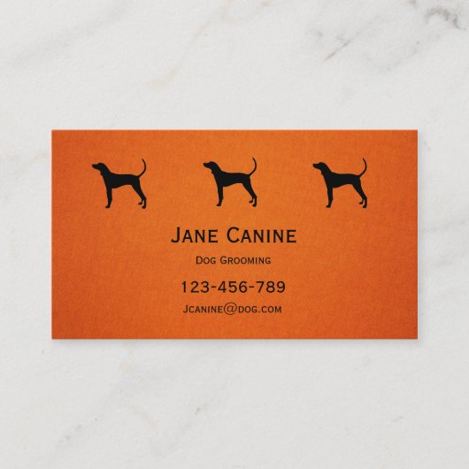 Dog Grooming stijlvolle moderne professional Visitekaartje (Voorkant)