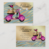 Dog Grooming Visitekaartje Sparkle Zebra Blauwgroe (Voorkant / Achterkant)