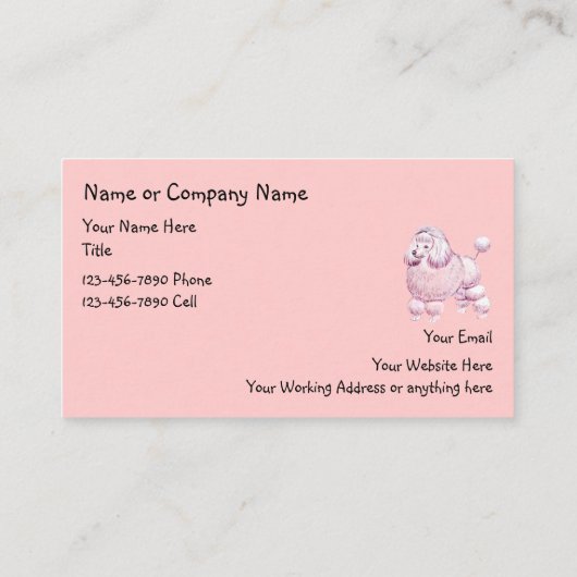 Dog Grooming Visitekaartjes (Achterkant)