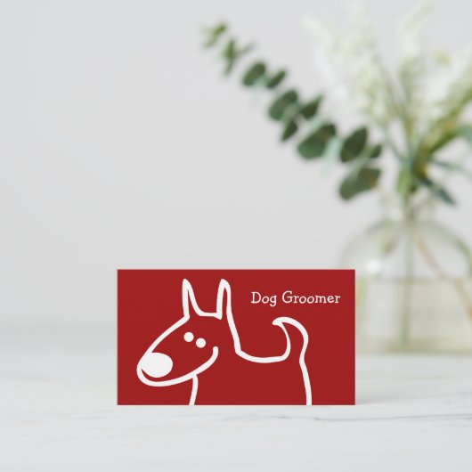 Dog Grooming Visitekaartjes (Staand voorkant)