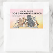 Dog Grooming Waterverf Business Sticker (Tas)
