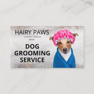 Dog Grooming Waterverf Visitekaartje