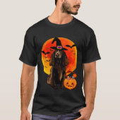 Dog Halloween Field Spaniel Jack O Lantern Pumpkin T-shirt (Voorkant)