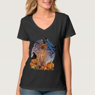 Dog Halloween Rhodesian Ridgeback Jack O Lantern P T-shirt