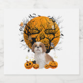 Dog Halloween Sparkling Wijnetiket (Enkel label)