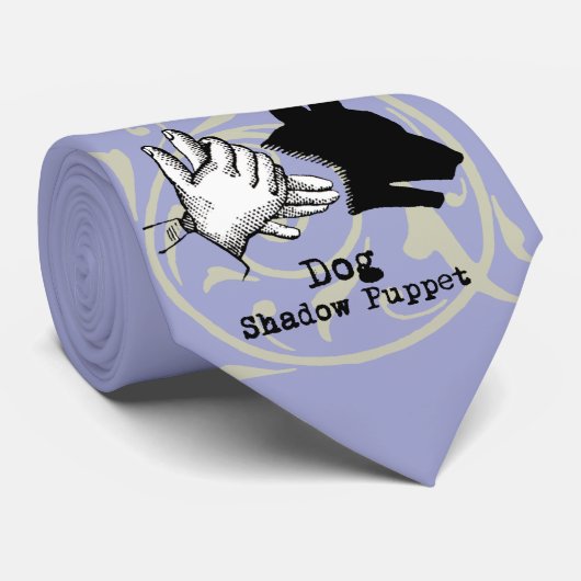 Dog Hand Puppet Shadow Games  Stropdas (Opgerold)