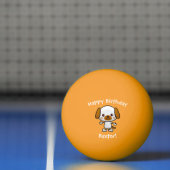 Dog Happy Birthday Custom Name Gift Pingpongballen (Net)