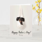 Dog Happy Vaderdag Custom Foto Kaart (Gele Bloem)