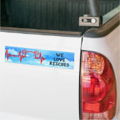 Dog Heartbeat, We houden van redding, troebele hem Bumpersticker (Op Truck)