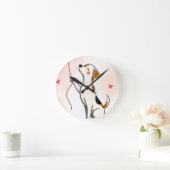 Dog Hearts Clock Ronde Klok (Huis)