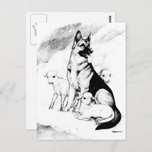 Dog Heaven, de Master's Flock Briefkaart (Voorkant / Achterkant)
