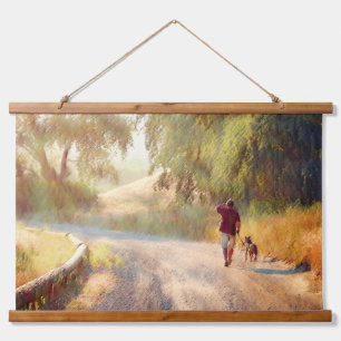 DOG HEAVEN Hout Bovenwerk Wandtapijt Hangend Wandkleed