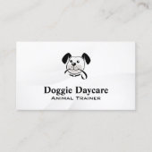 Dog Holding Leash Logo Visitekaartje (Voorkant)