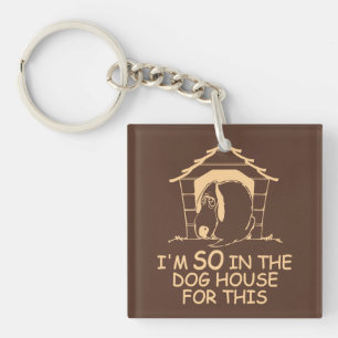 DOG HOUSE aangepaste kleurenkleutketting Sleutelhanger
